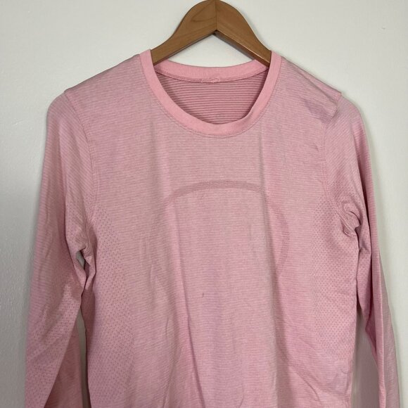 Lululemon Athletic Swiftly Tech Long Sleeve Relaxed Shirt 2.0 Pink Women’s Sz 4 - Picture 3 of 8